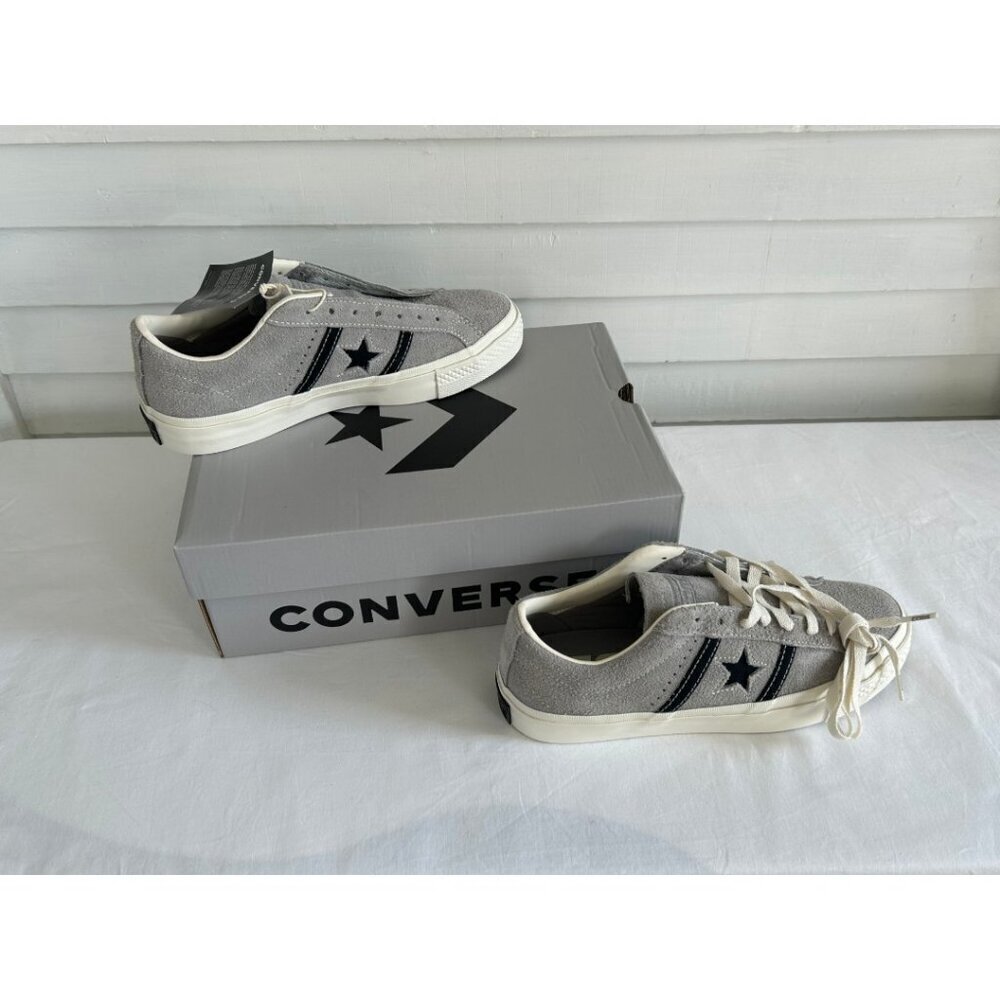 NWT Converse Mens One Star Academy Pro Suede Gray Low Sneakers Lace Up Size 7 - Picture 2 of 16